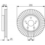 Bosch Δισκόπλακα - 0 986 479 663 Bosch Δισκόπλακα - 0 986 479 663