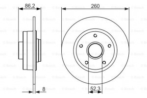 Bosch Δισκόπλακα - 0 986 479 684