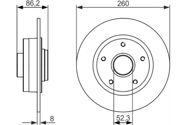 Bosch Δισκόπλακα - 0 986 479 684 Bosch Δισκόπλακα - 0 986 479 684