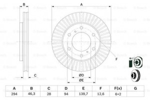 Bosch Δισκόπλακα - 0 986 479 704