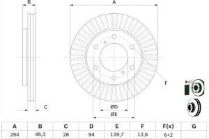Bosch Δισκόπλακα - 0 986 479 704