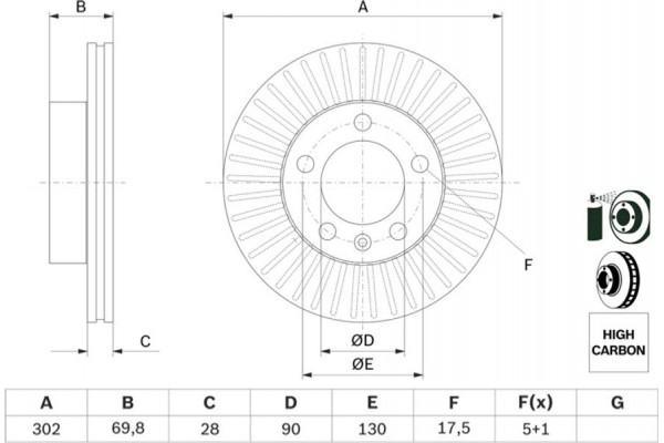 Bosch Δισκόπλακα - 0 986 479 716 Bosch Δισκόπλακα - 0 986 479 716