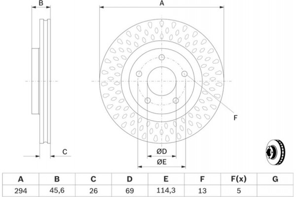 Bosch Δισκόπλακα - 0 986 479 751