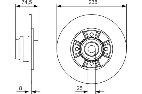Bosch Δισκόπλακα - 0 986 479 760 Bosch Δισκόπλακα - 0 986 479 760
