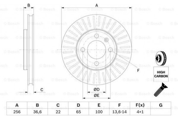 Bosch Δισκόπλακα - 0 986 479 776