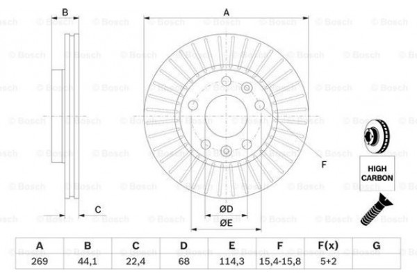 Bosch Δισκόπλακα - 0 986 479 779