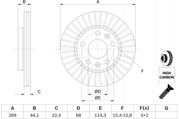 Bosch Δισκόπλακα - 0 986 479 779