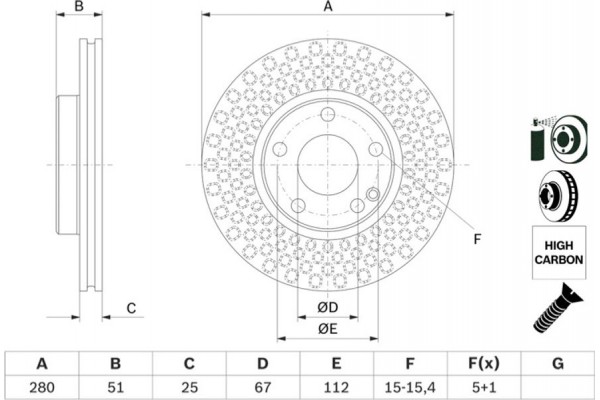 Bosch Δισκόπλακα - 0 986 479 A00