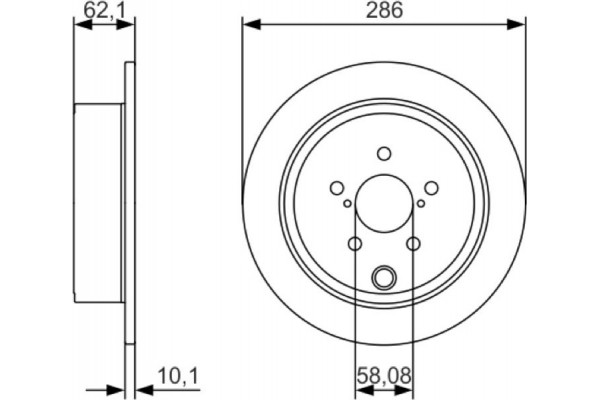 Bosch Δισκόπλακα - 0 986 479 A10 Bosch Δισκόπλακα - 0 986 479 A10