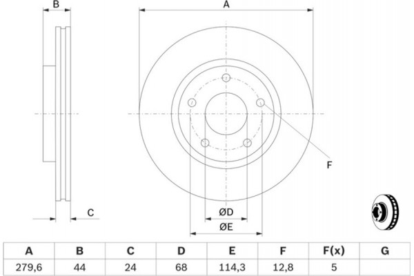 Bosch Δισκόπλακα - 0 986 479 A28