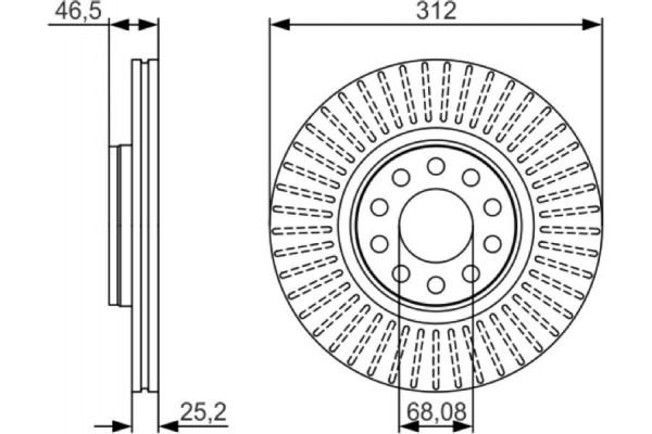 Bosch Δισκόπλακα - 0 986 479 A30