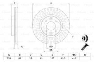 Bosch Δισκόπλακα - 0 986 479 A86
