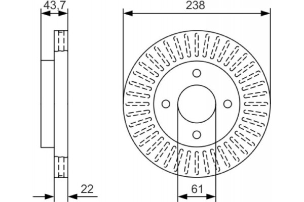 Bosch Δισκόπλακα - 0 986 479 A87