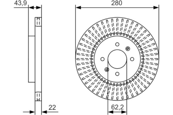 Bosch Δισκόπλακα - 0 986 479 B05