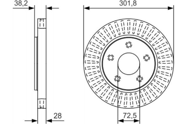 Bosch Δισκόπλακα - 0 986 479 B17