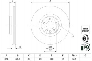 Bosch Δισκόπλακα - 0 986 479 B18
