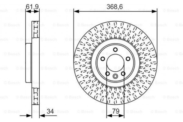 Bosch Δισκόπλακα - 0 986 479 B18