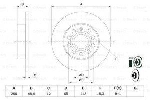 Bosch Δισκόπλακα - 0 986 479 B78
