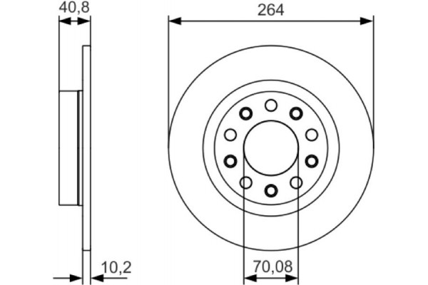Bosch Δισκόπλακα - 0 986 479 C41 Bosch Δισκόπλακα - 0 986 479 C41