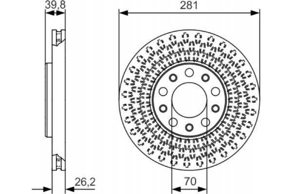 Bosch Δισκόπλακα - 0 986 479 C42 Bosch Δισκόπλακα - 0 986 479 C42