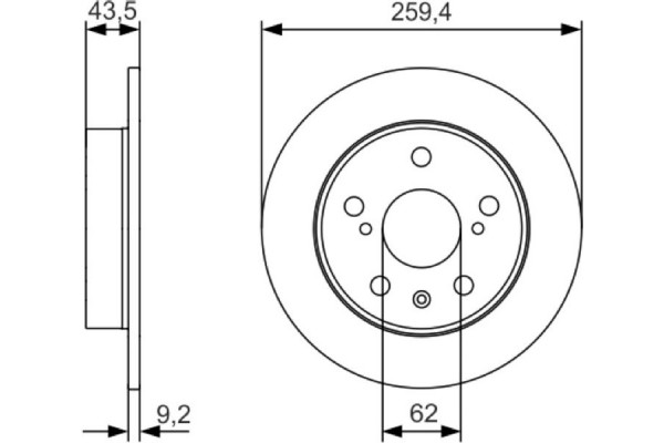 Bosch Δισκόπλακα - 0 986 479 C44