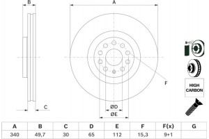 Bosch Δισκόπλακα - 0 986 479 C90