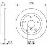 Bosch Δισκόπλακα - 0 986 479 C92 Bosch Δισκόπλακα - 0 986 479 C92