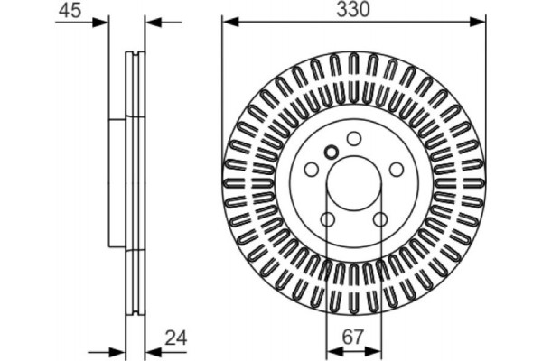 Bosch Δισκόπλακα - 0 986 479 C94 Bosch Δισκόπλακα - 0 986 479 C94