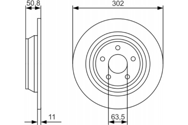 Bosch Δισκόπλακα - 0 986 479 D37 Bosch Δισκόπλακα - 0 986 479 D37