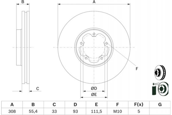 Bosch Δισκόπλακα - 0 986 479 D40