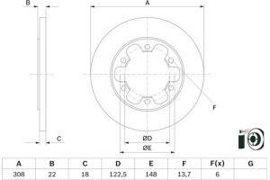 Bosch Δισκόπλακα - 0 986 479 D43