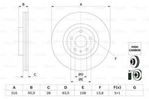 Bosch Δισκόπλακα - 0 986 479 D46