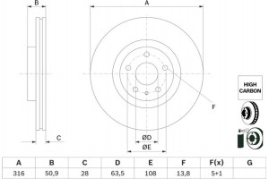 Bosch Δισκόπλακα - 0 986 479 D46