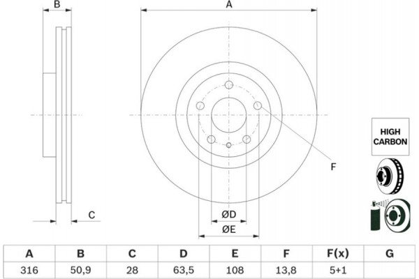 Bosch Δισκόπλακα - 0 986 479 D46