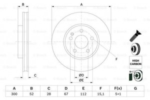 Bosch Δισκόπλακα - 0 986 479 D57