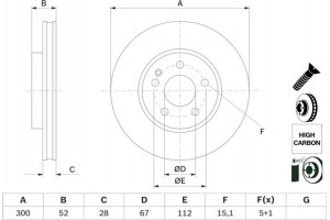Bosch Δισκόπλακα - 0 986 479 D57