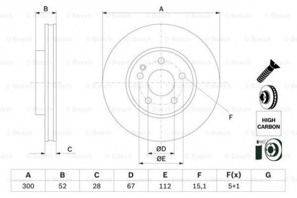 Bosch Δισκόπλακα - 0 986 479 D57