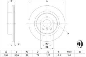 Bosch Δισκόπλακα - 0 986 479 D58