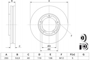 Bosch Δισκόπλακα - 0 986 479 D81
