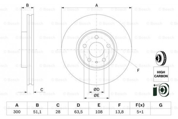 Bosch Δισκόπλακα - 0 986 479 D85