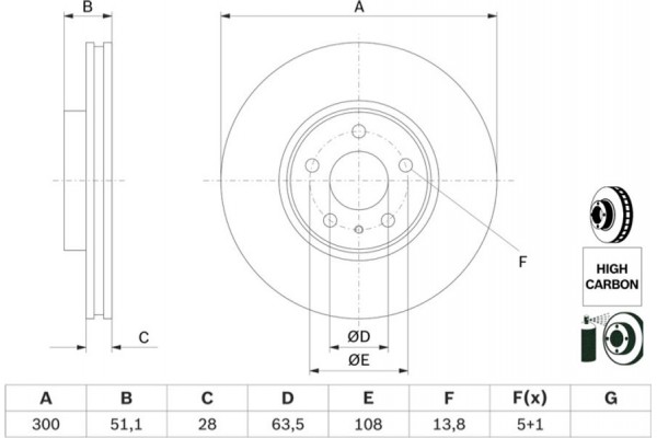 Bosch Δισκόπλακα - 0 986 479 D85