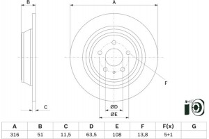 Bosch Δισκόπλακα - 0 986 479 D86