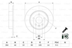 Bosch Δισκόπλακα - 0 986 479 D89
