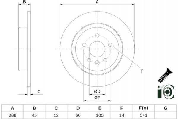 Bosch Δισκόπλακα - 0 986 479 D90