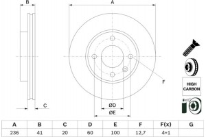 Bosch Δισκόπλακα - 0 986 479 D91