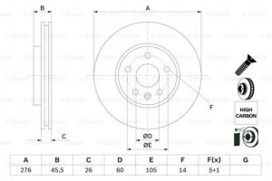 Bosch Δισκόπλακα - 0 986 479 D92