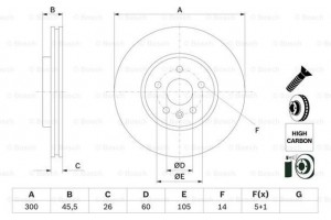 Bosch Δισκόπλακα - 0 986 479 D93