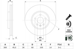 Bosch Δισκόπλακα - 0 986 479 D93
