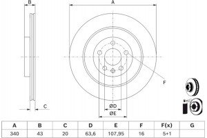 Bosch Δισκόπλακα - 0 986 479 D97