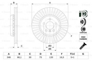 Bosch Δισκόπλακα - 0 986 479 E16
